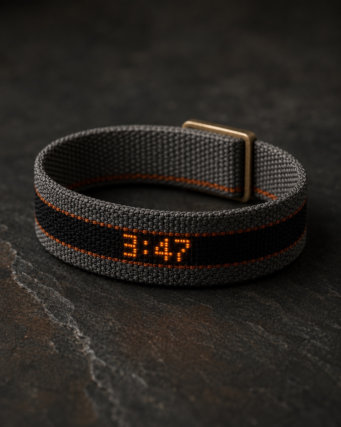 Slate and orange PHLOband showing 3:47